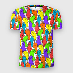 Мужская спорт-футболка Весёлые цветные презервативы