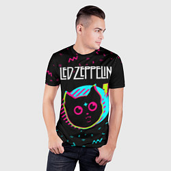 Футболка спортивная мужская Led Zeppelin - rock star cat, цвет: 3D-принт — фото 2