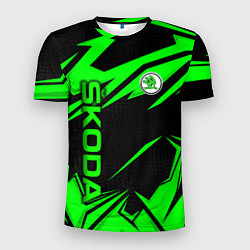 Мужская спорт-футболка Skoda - green uniform