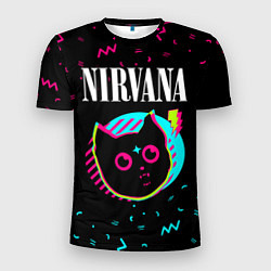 Футболка спортивная мужская Nirvana - rock star cat, цвет: 3D-принт