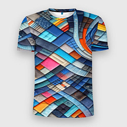 Мужская спорт-футболка Абстрактный авангардный пэчворк - нейросеть