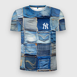 Мужская спорт-футболка Patchwork - New York yankees baseball team