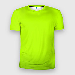Мужская спорт-футболка Яркий салатовый с лёгким затемнением