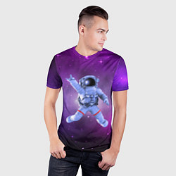 Футболка спортивная мужская Космический рок eee космонавт, цвет: 3D-принт — фото 2