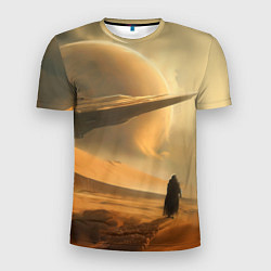 Мужская спорт-футболка Пустыня и космический корабль - Дюна