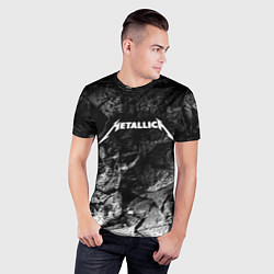 Футболка спортивная мужская Metallica black graphite, цвет: 3D-принт — фото 2