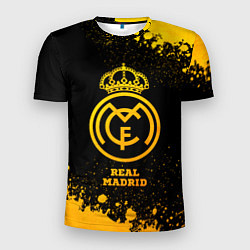 Футболка спортивная мужская Real Madrid - gold gradient, цвет: 3D-принт