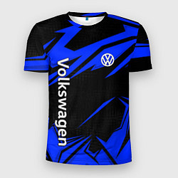 Мужская спорт-футболка Volkswagen - blue stripes