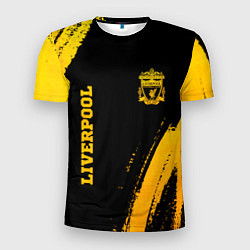 Мужская спорт-футболка Liverpool - gold gradient вертикально