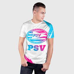 Футболка спортивная мужская PSV neon gradient style, цвет: 3D-принт — фото 2