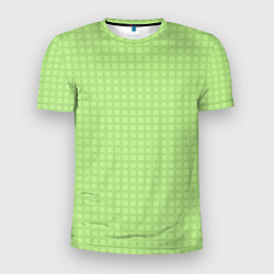 Мужская спорт-футболка Зелёный авокадо паттерн клетка