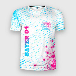 Футболка спортивная мужская Bayer 04 neon gradient style вертикально, цвет: 3D-принт