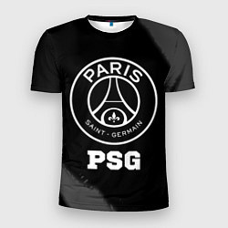 Футболка спортивная мужская PSG sport на темном фоне, цвет: 3D-принт