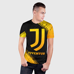 Футболка спортивная мужская Juventus - gold gradient, цвет: 3D-принт — фото 2