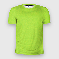 Мужская спорт-футболка Яркий салатовый текстурованный