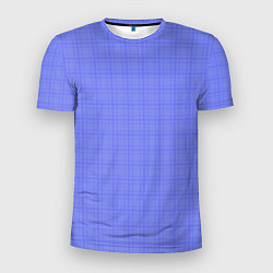 Мужская спорт-футболка Умеренный аспидно-синий клетчатый