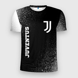 Футболка спортивная мужская Juventus sport на темном фоне вертикально, цвет: 3D-принт
