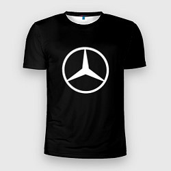 Футболка спортивная мужская Mercedes benz logo white, цвет: 3D-принт