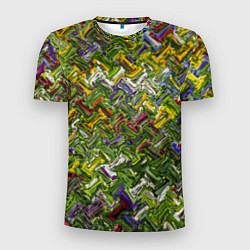 Футболка спортивная мужская Разноцветная абстракция, цвет: 3D-принт