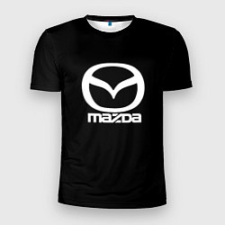 Мужская спорт-футболка Mazda logo white