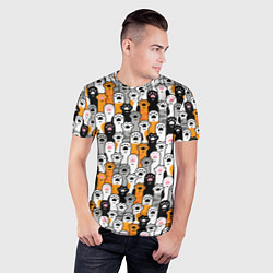 Футболка спортивная мужская Кошачьи лапы, цвет: 3D-принт — фото 2