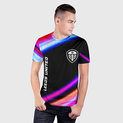 Футболка спортивная мужская Leeds United speed game lights, цвет: 3D-принт — фото 2