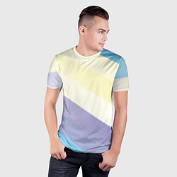 Футболка спортивная мужская Паттерн цветные волны - color waves, цвет: 3D-принт — фото 2