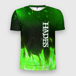 Мужская спорт-футболка Logo Hades green hell fire