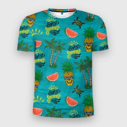 Мужская спорт-футболка Enjoy summer pattern - pineapple