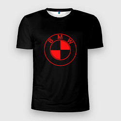 Футболка спортивная мужская BMW red logo, цвет: 3D-принт