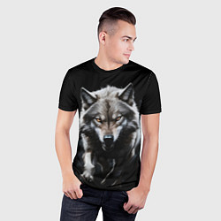 Футболка спортивная мужская Нападающий славянский волк, цвет: 3D-принт — фото 2