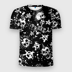 Мужская спорт-футболка Панк черепа - анархия