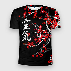 Мужская спорт-футболка Цветы сакуры