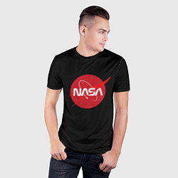 Футболка спортивная мужская Nasa logo red, цвет: 3D-принт — фото 2