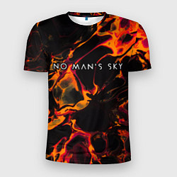 Мужская спорт-футболка No Mans Sky red lava