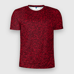 Мужская спорт-футболка Текстурированный красно-чёрный