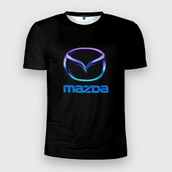 Мужская спорт-футболка Mazda neon logo