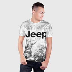 Футболка спортивная мужская Jeep white graphite, цвет: 3D-принт — фото 2