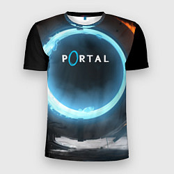 Мужская спорт-футболка Portal logo game