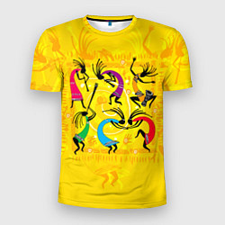 Футболка спортивная мужская Танцующие Кокопелли, цвет: 3D-принт