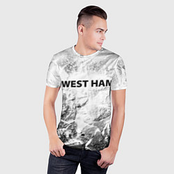 Футболка спортивная мужская West Ham white graphite, цвет: 3D-принт — фото 2
