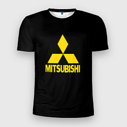 Мужская спорт-футболка Mitsubishi logo yelow