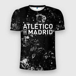 Футболка спортивная мужская Atletico Madrid black ice, цвет: 3D-принт