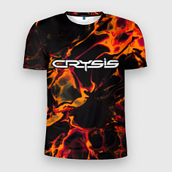 Футболка спортивная мужская Crysis red lava, цвет: 3D-принт