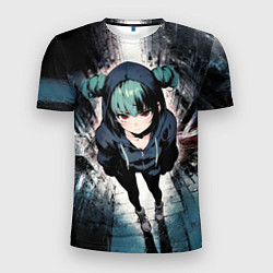 Футболка спортивная мужская Девчонка с красными глазами, цвет: 3D-принт