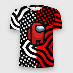 Футболка спортивная мужская Among us usa style, цвет: 3D-принт
