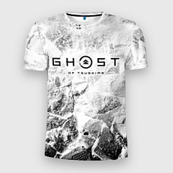 Мужская спорт-футболка Ghost of Tsushima white graphite