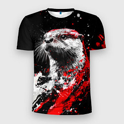 Мужская спорт-футболка Портрет выдры