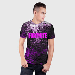 Футболка спортивная мужская Fortnite неоновые краски, цвет: 3D-принт — фото 2