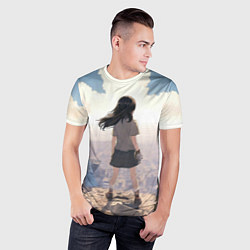 Футболка спортивная мужская Девушка аниме, цвет: 3D-принт — фото 2